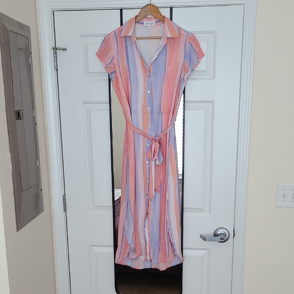 NWOT Bella Dahl Paloma Striped Midi Dress - Picture 4 of 10